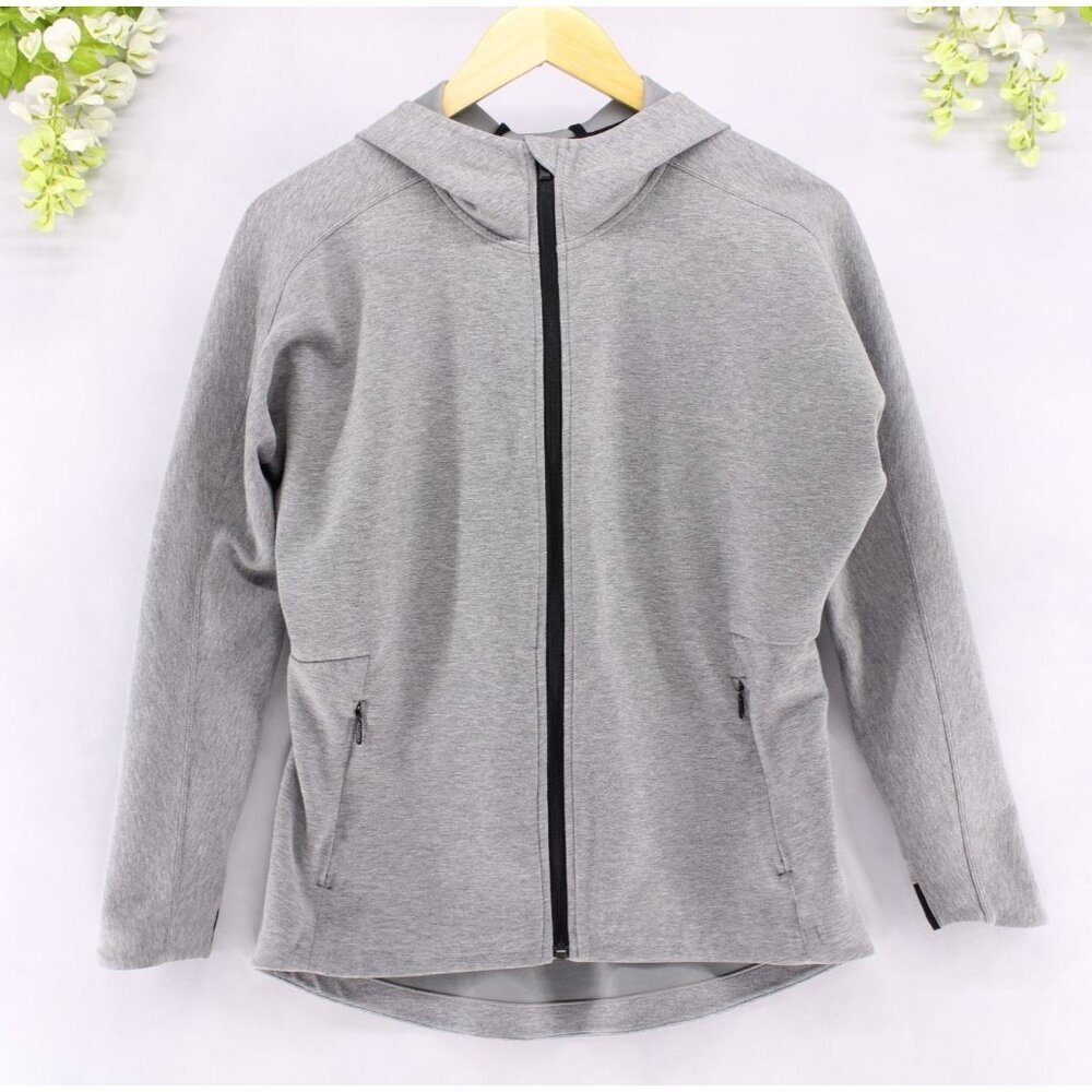 Athleta Women's Modern Life Full Zip Hoodie Grey Sweatshirt Sz XS